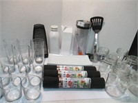 Assorted Glasses with Kitchen Items