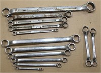 13 Snap-On double box wrenches 3/16" - 1 1/4"