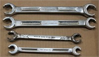 3 Snap-On double flare nut wrenches 3/8" to 13/16"
