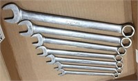 7 Snap-On combination wrenches 3/8" to 7/8"