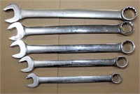 5 Snap-On combination wrenches 1 1/8-1 13/16"