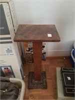 Old wood pedestal