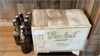 Vintage Grolsch Lager beer bottles/box