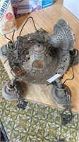 Antique cast iron ceiling fixture~Acorn/leaf