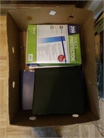 Group of binders and sheet protectors and 2