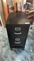 Two drawer roll around filing cabinet