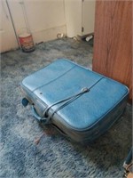 Vintage blue suitcase