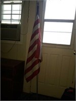 American flag with pole