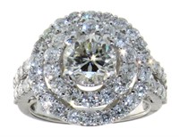 18kt Gold Round Brilliant 4.11 ct Diamond Ring