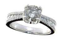 14kt White Gold 1.76 ct Round Diamond Ring