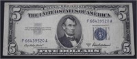 Series 1953 Blue Seal $5.00 Silver Certificate