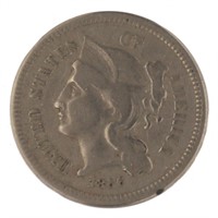 1866 Liberty 3 Cent Nickel