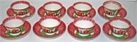 M.E.W. 16-Pc. Schoolhouse Spatter Cups & Saucers