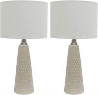 Set of Two Jameson Textured Ceramic Table Lamps