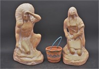 Native American pottery figurines