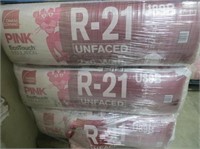 R-21 Unfaced Fiberglass Bagged Insulation