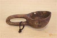 PRIMITIVE WOOD WATER LADLE