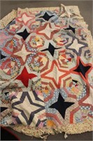 VINTAGE REVERSIBLE HANDSTITCHED QUILT-ASIS