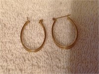 14K Double Hoop Earrings