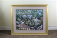 Large Professionally Framed Garden Print Artwork