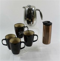 Metal French Press, Coffee Ceramic & Travel  Mugs
