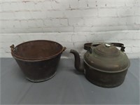 Antique Rochester Kettle & Bucket