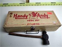 Handy Andy tool box with toy hammer