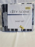 City Scene Queen Duvet Set