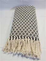 SARO THROW Black and Off White