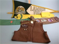 Boy Scout patches, Lambeau Field pennant