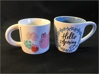 Starbucks coffee mug & hello spring mug