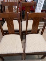 4 chairs made from tiger oak