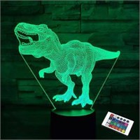 "As Is" FULLOSUN 3D Illusion Dinosaur Lamp
