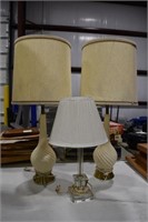 (3) Lamps, (2) Stools