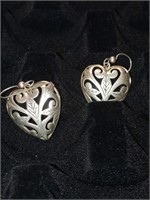 Sterling heart earrings
