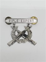.925 Sterl Silv Military Rifle Expert Pin