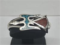 .925 Sterling Silver Turquoise Cuff Bracelet