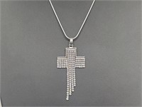 .925 Sterling Silver Cross Pendant & Chain
