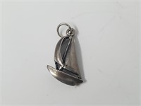 .925 Sterling Silver Sailboat Pendant/Charm