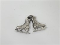 .925 Sterling Silver Ice Skates Pendant/Charm