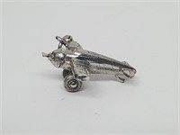 .925 Sterling Silver Airplane Pendant/Charm