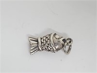 .925 Sterling Silver Fish Pendant/Charm