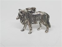 .925 Sterling Silver Border Collie Pendant/Charm