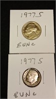 1977 S - NICKEL AND DIME UNCIRCULATED PROOF