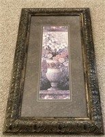 Painting of lilies in an urn