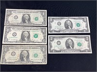 $1 and $2 American Star Notes