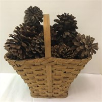 Woven Basket of Pine Cones