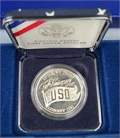Proof United States USO Silver Dollar 1991