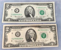 Pair of 1976 $2