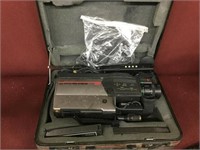 CCD HP VHS CAMERA WITH ACCESSORIES IN CASE